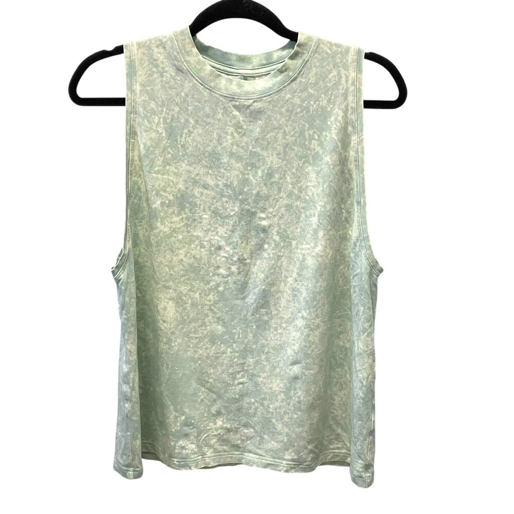 Lululemon All Yours Tank Top Womens Green Tie Dye Sleeveless Relaxed Fit 4?